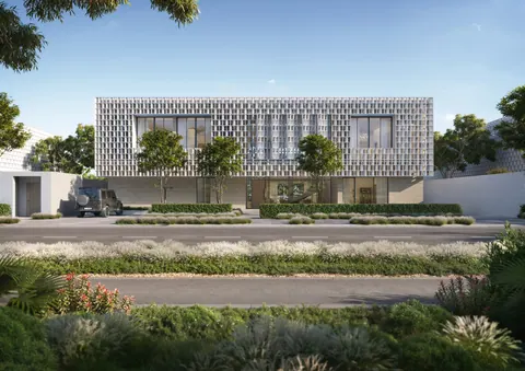 Nawayef Heights: street front of a Heights 2 villa, developer render