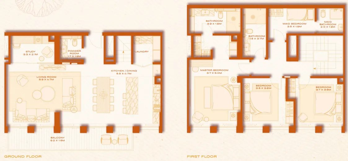 Avenew 888 - Loom 3 bed floor plan, 2,161 sqft