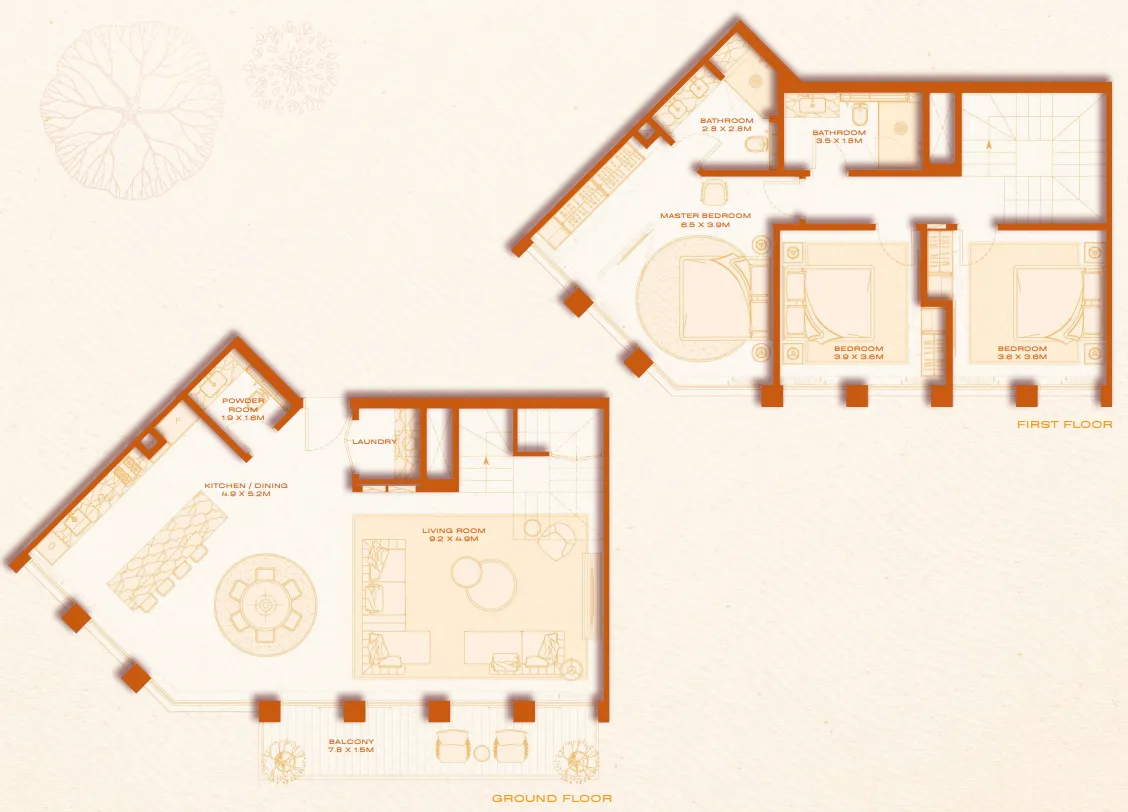 Avenew 888 - Loom 3 bed floor plan, 1,959 sqft