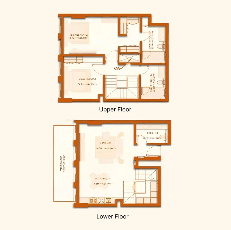 Avenew 888 - Modo 2 bed floor plan, 1,493 – 1,499 sqft