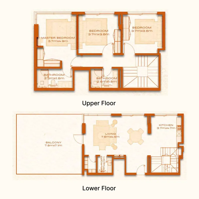 Avenew 888 - Modo 3 bed floor plan, 2,303 sqft