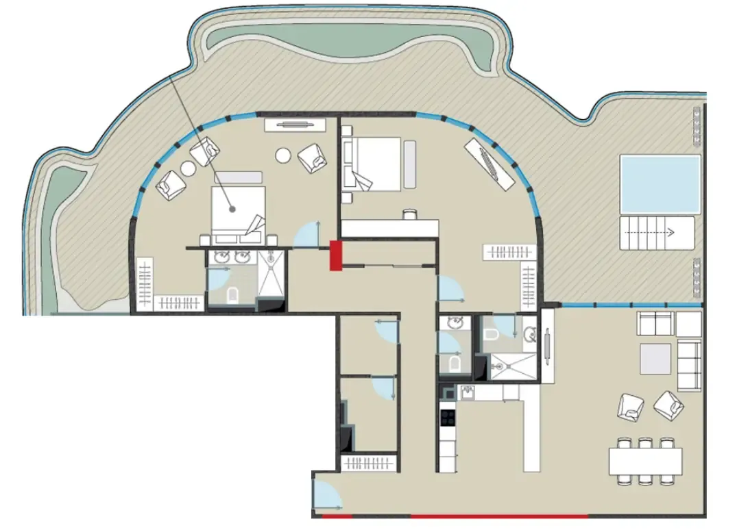 NEXT Coral 2 bed floor plan, 2,880 sqft