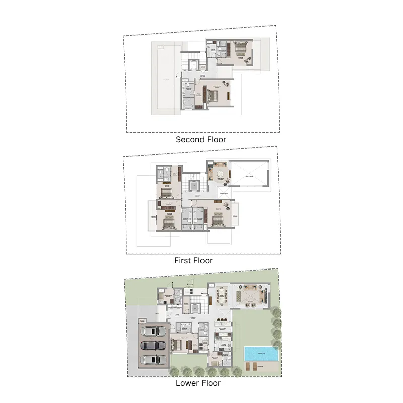 The Orchard at Sobha City 6 bed floor plan, 6,383 – 6,765 sqft