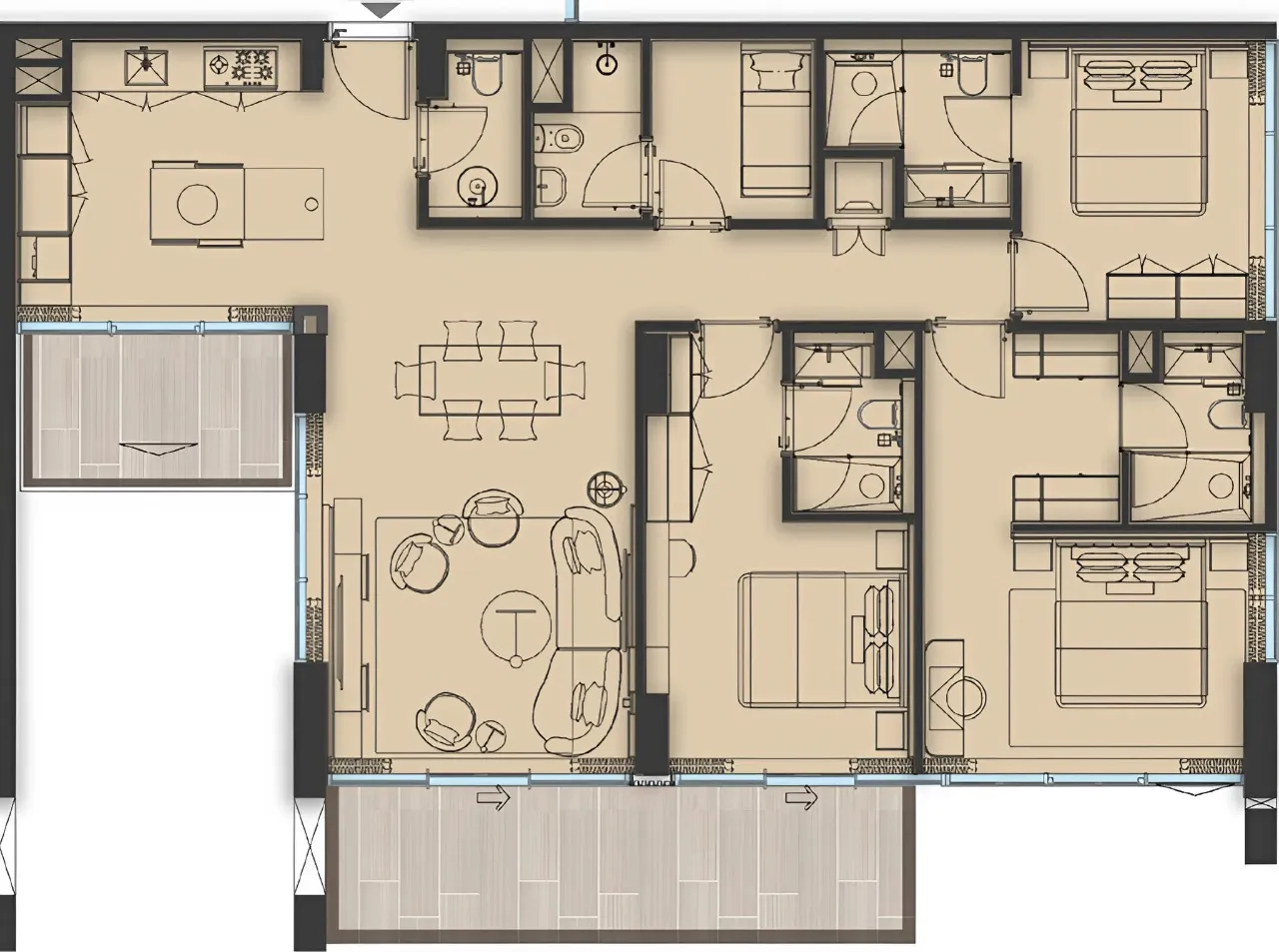 Sea Cliff by Imtiaz 3 bed floor plan, 1,637 sqft