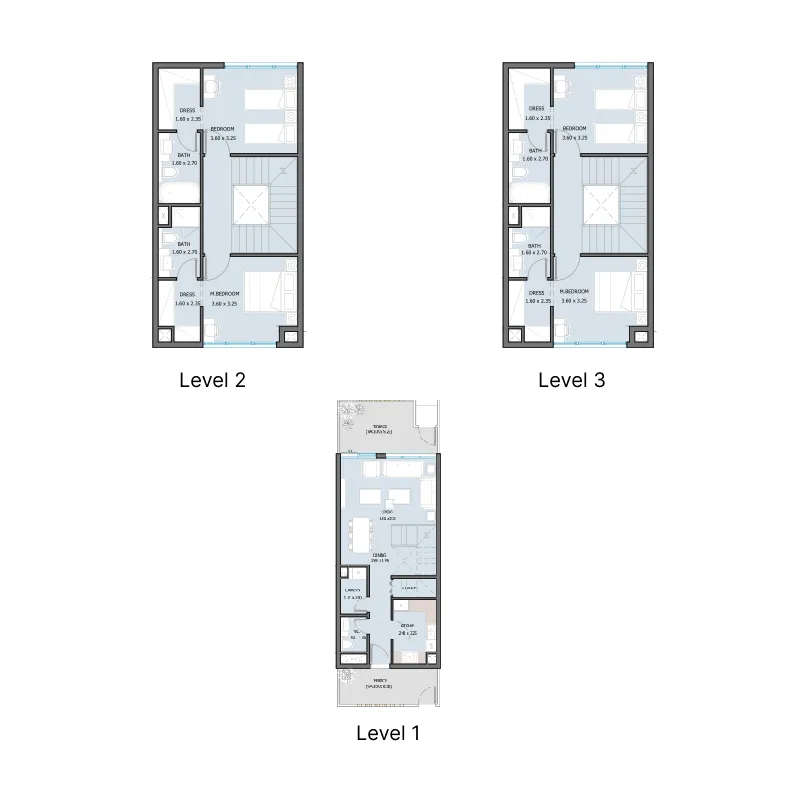Sila 4 bed floor plan, 2,084 – 2,102 sqft