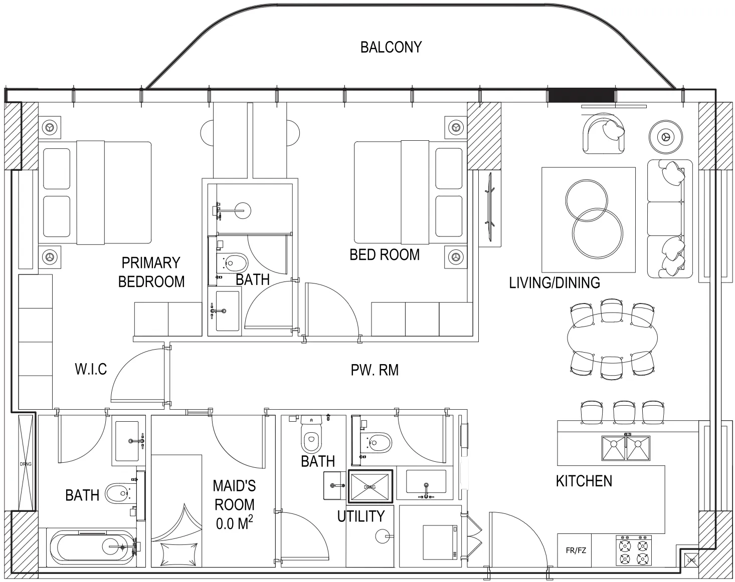 Parkway by Prestige One 2 bed floor plan, 1,259 sqft