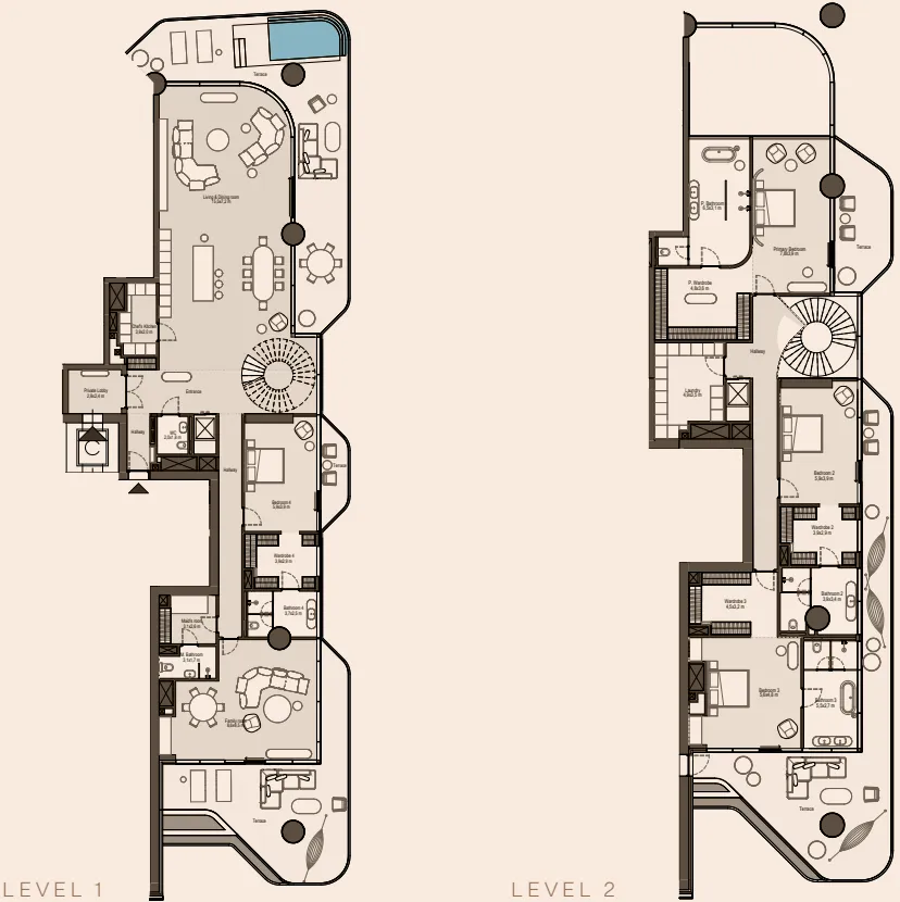 Eywa Way of Water 4 bed floor plan, 8,734 sqft
