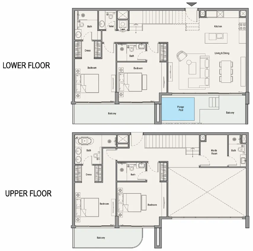 113 Residences by Iman 4 bed floor plan, 2,509 – 2,532 sqft
