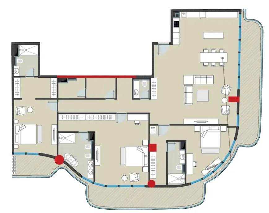 NEXT Coral 3 bed floor plan, 2,903 sqft