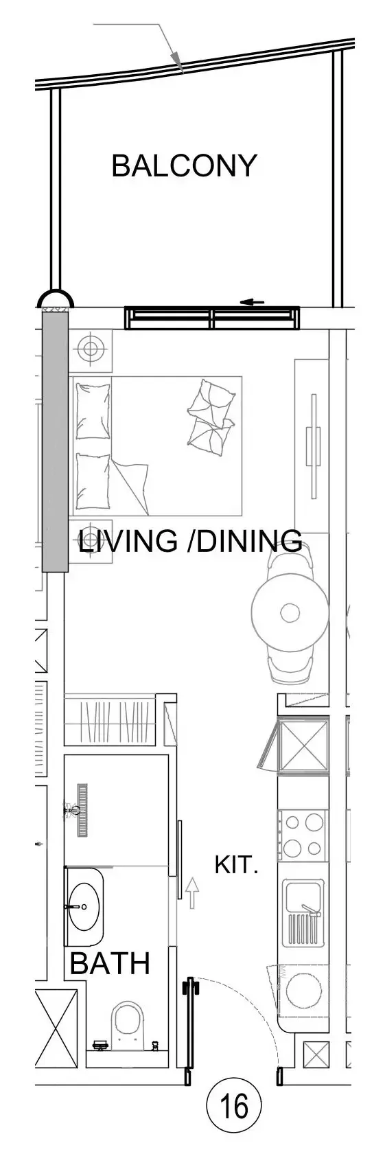Damac Lagoons Views Phase 3 Studio floor plan, 393 – 401 sqft