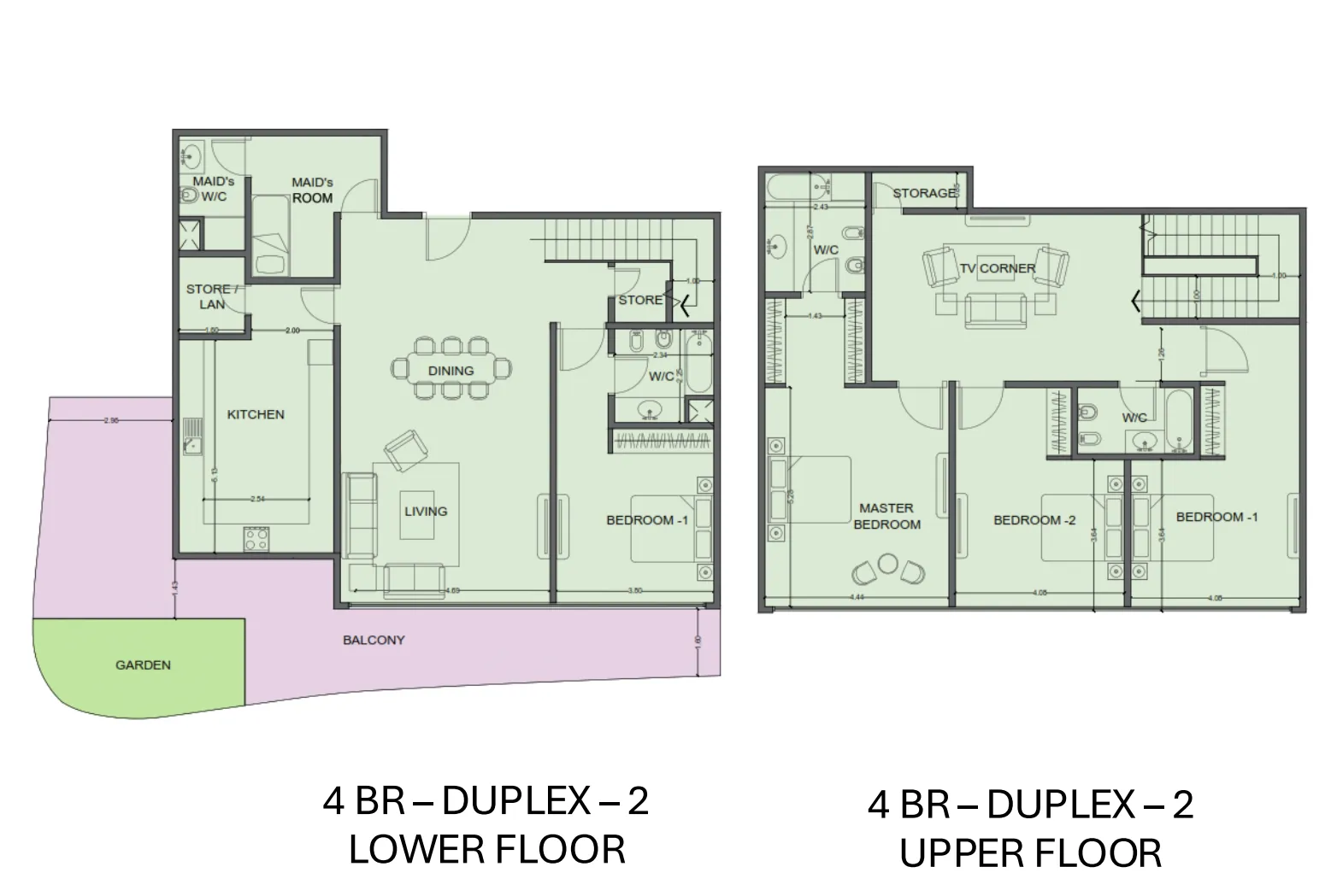 One Residence Al Reem Island 4 bed floor plan, 3,273 sqft