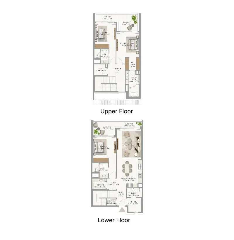 Address Residences Al Marjan Island 3 bed floor plan, 2,459 sqft
