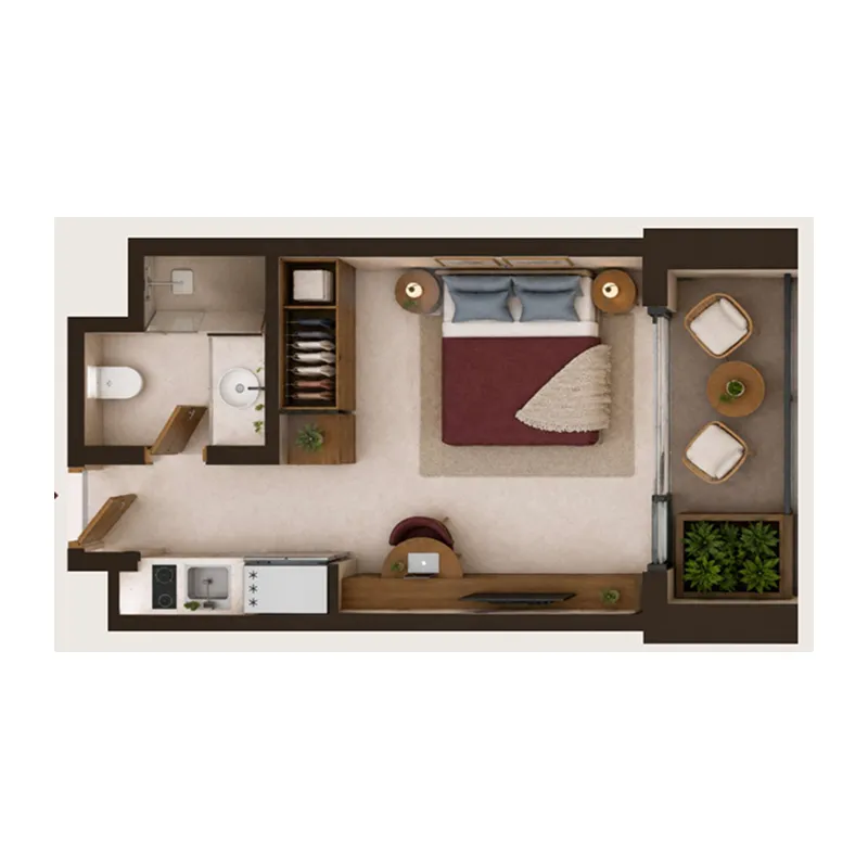 Valore Studio floor plan, 312 – 471 sqft