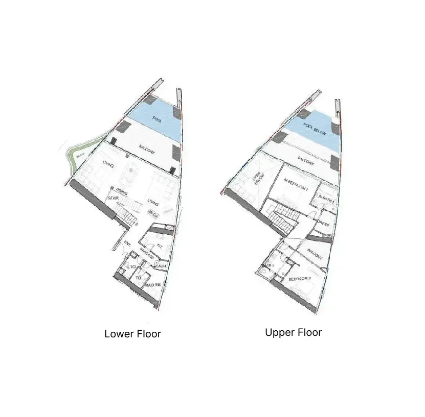 Safa One de Grisogono 2 bed floor plan, 3,493 sqft