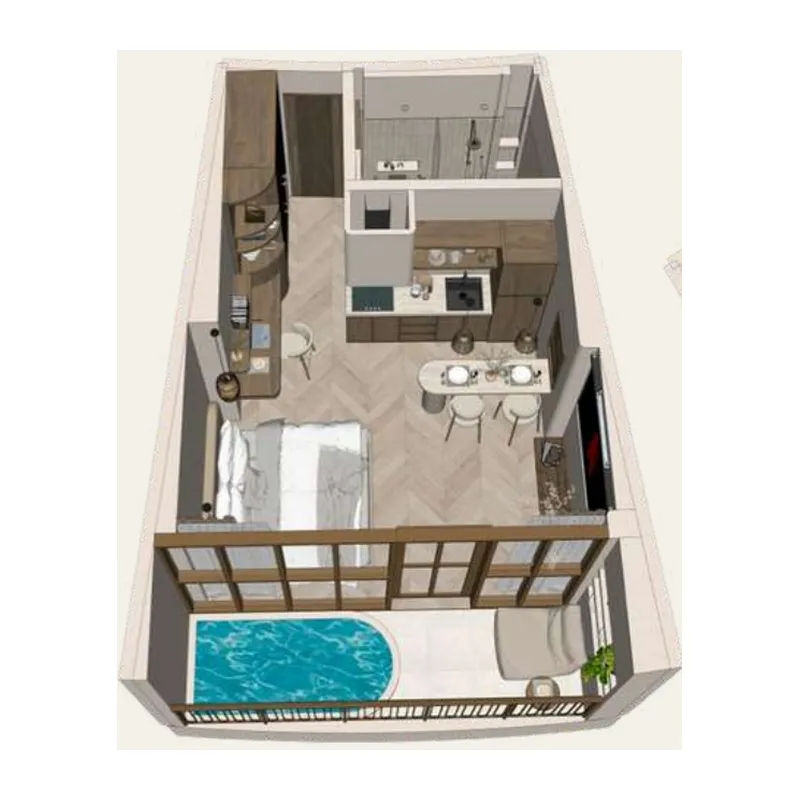 Coco Lifestyle Melasti 1 bed floor plan, 431 sqft