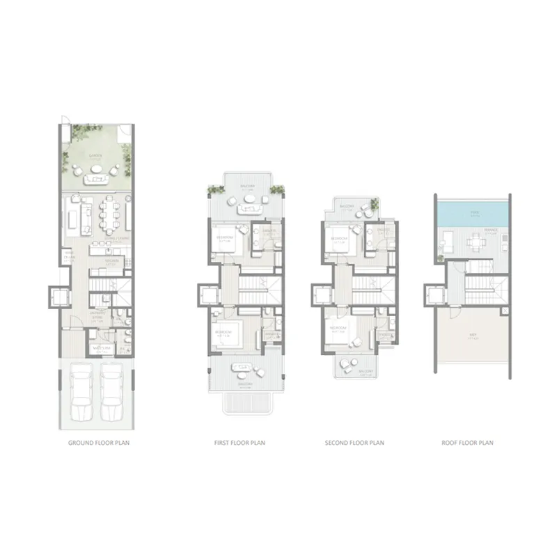 Sol Terra Casa 4 bed floor plan, 3,225 sqft