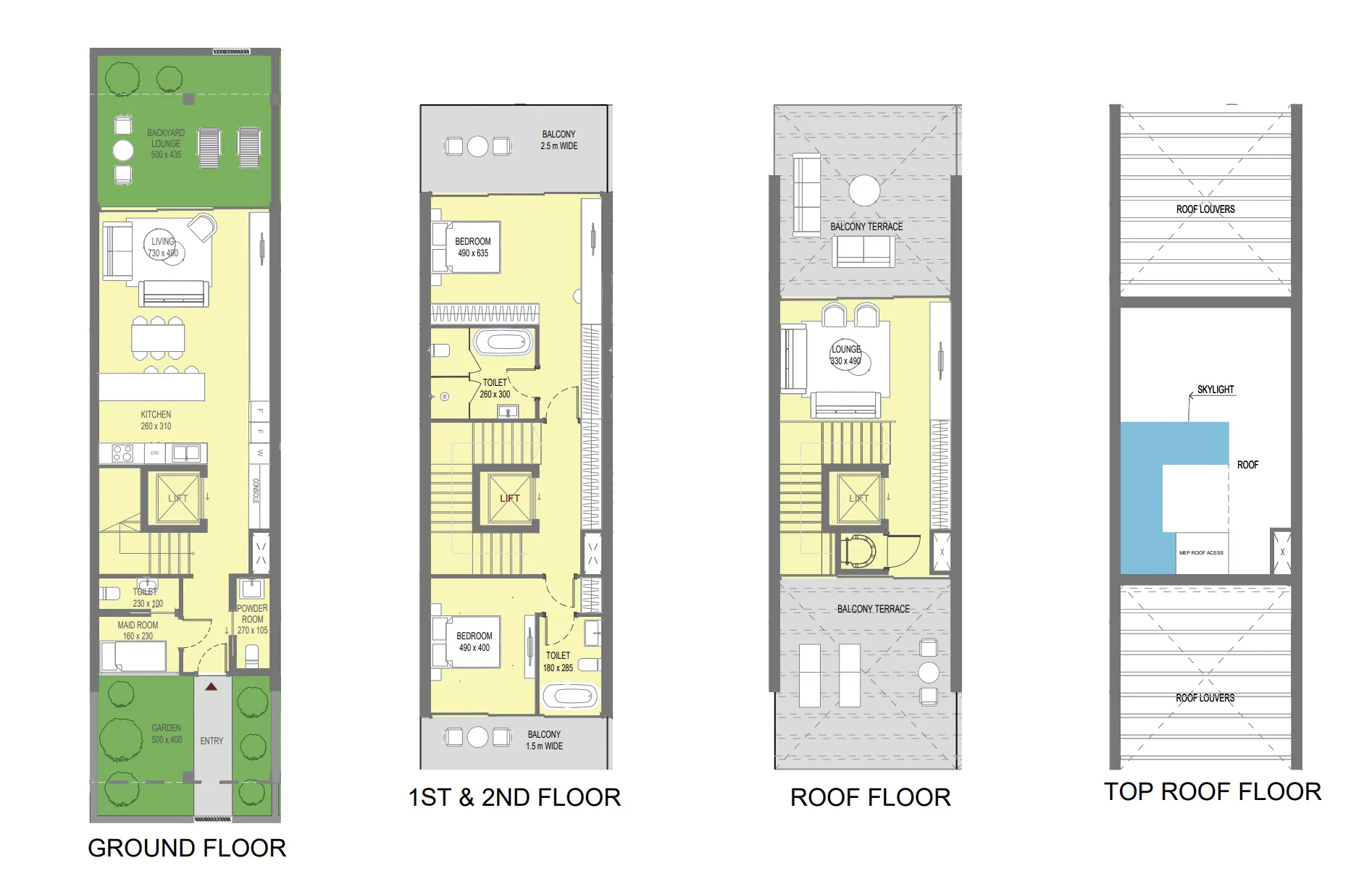 Sensi 4 bed floor plan, 4,770 sqft