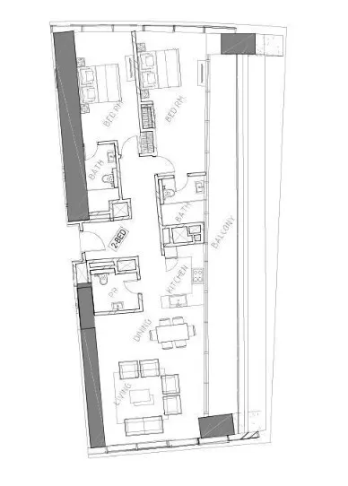 Safa Two de Grisogono 2 bed floor plan, 1,748 sqft