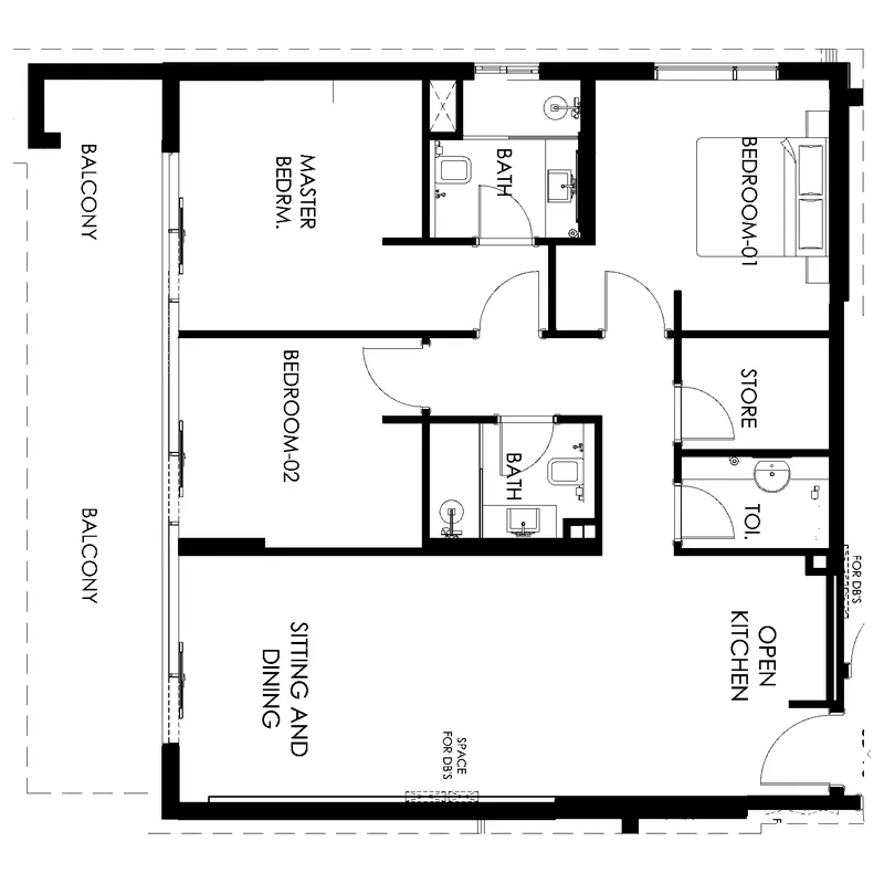 Living Legends Phase 5 3 bed floor plan, 1,412 sqft