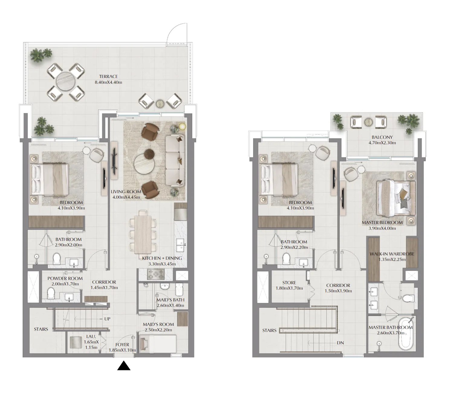 Terra Gardens 3 bed floor plan, 2,580 sqft