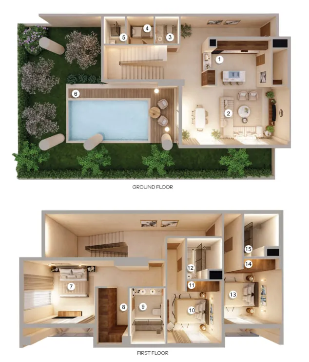 Tivanno Residence 3 bed floor plan, 3,064 – 4,284 sqft