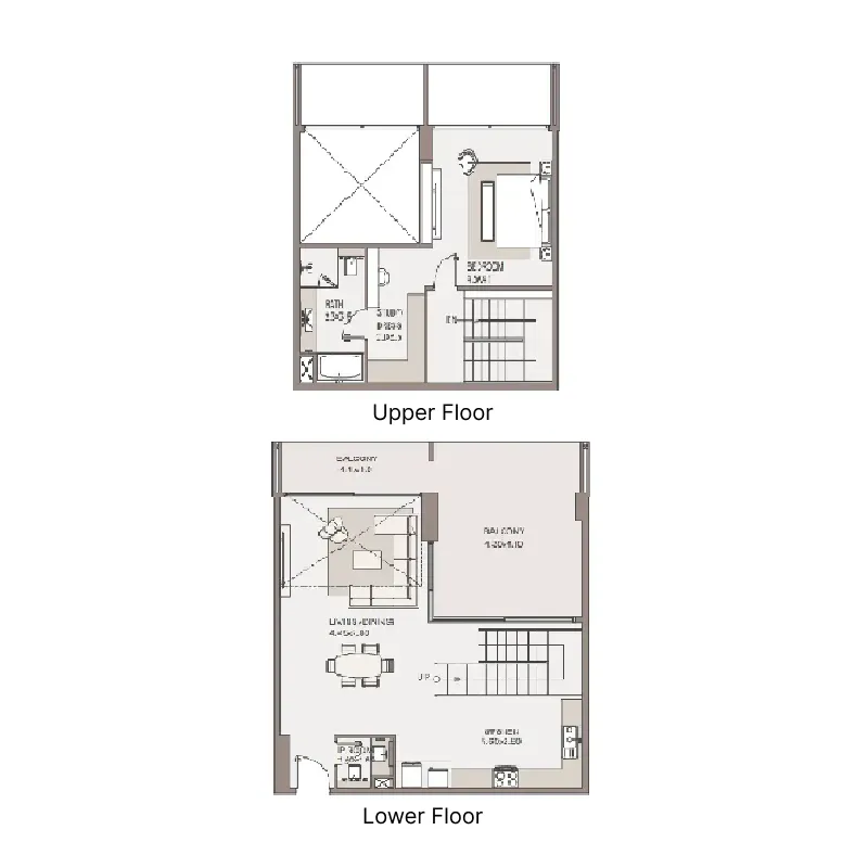Haven Living 1 bed floor plan, 1,666 sqft