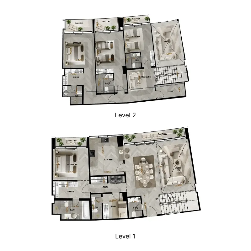 Radiant Terrace 4 bed floor plan, 3,179 sqft
