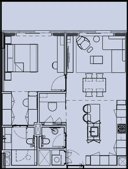 Wynwood by Imtiaz 1 bed floor plan, 966 sqft