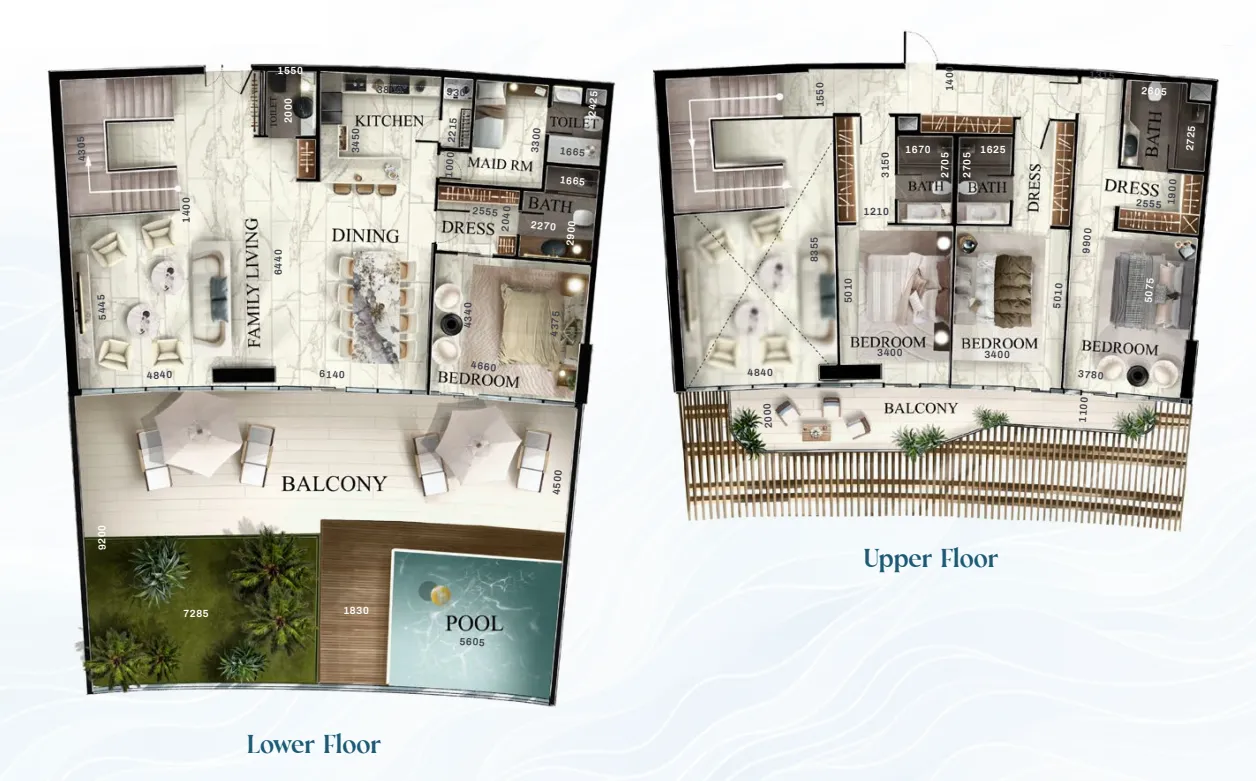 Radiant Elite Tower 4 bed floor plan, 4,766 sqft
