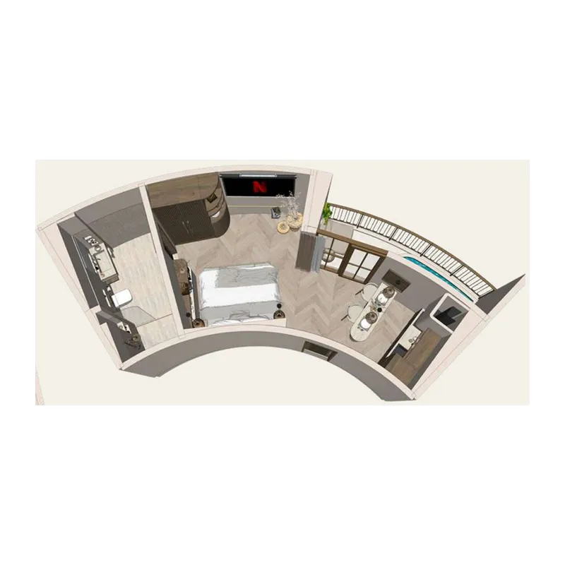 Coco Lifestyle Melasti 1 bed floor plan, 431 sqft
