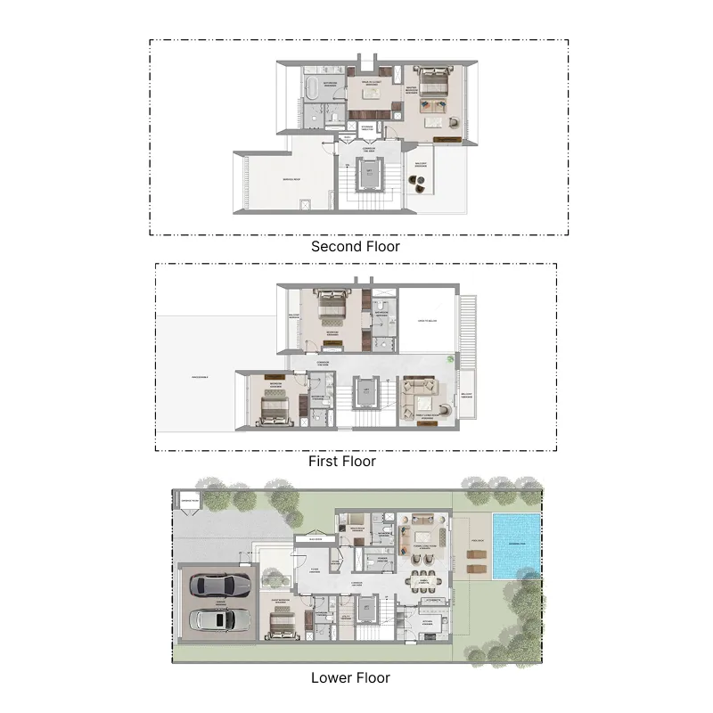 The Orchard at Sobha City 4 bed floor plan, 4,309 sqft