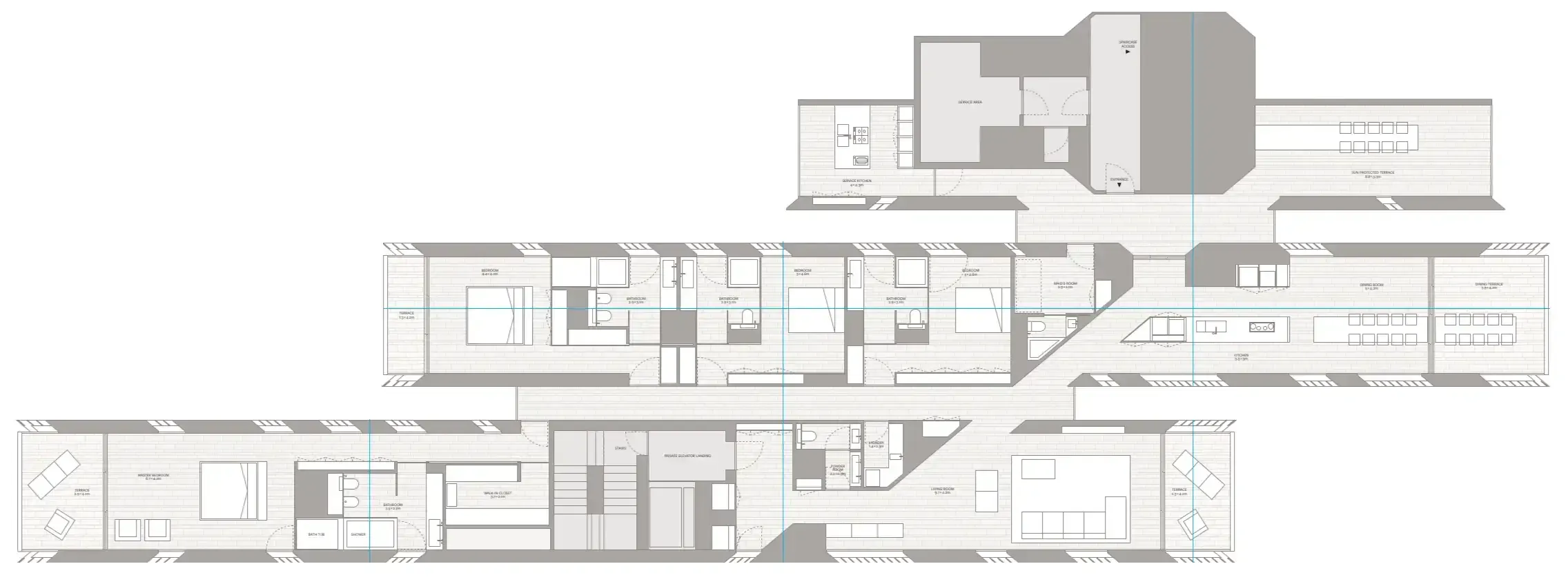 Muraba Residences 4 bed floor plan, 4,792 sqft