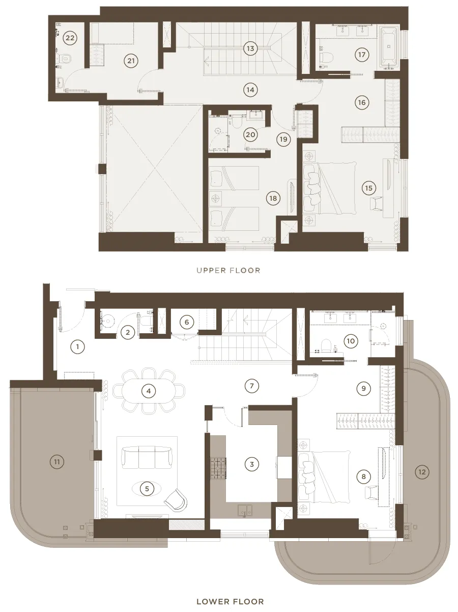 Rixos Al Reem Residences 3 bed floor plan, 2,399 sqft