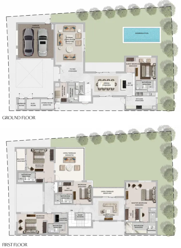 The Grove at Sobha Sanctuary 5 bed floor plan, 4,909 – 7,219 sqft