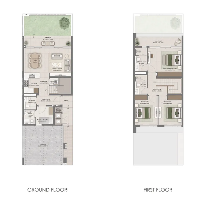 Equiterra 3 bed floor plan, 2,173 sqft