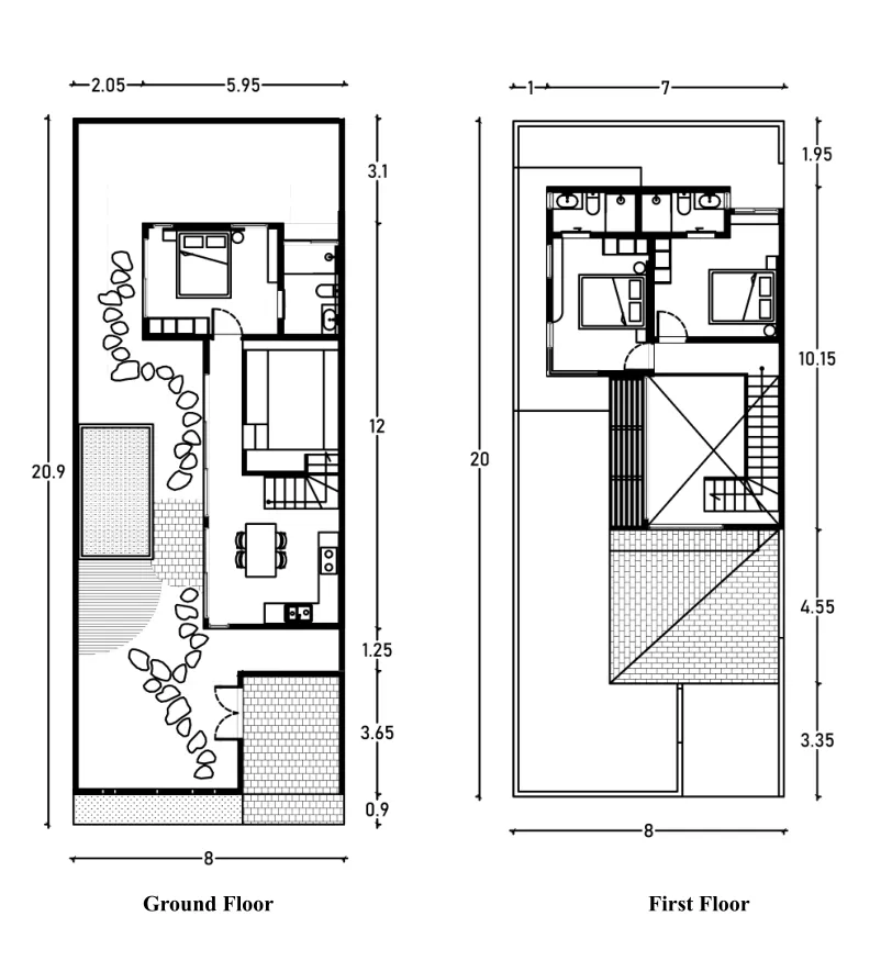 Vasana Residence 3 bed floor plan, 1,485 sqft
