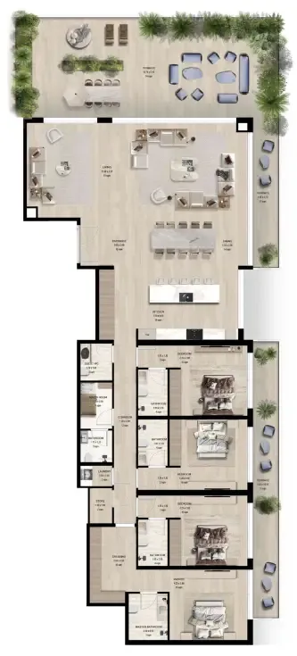 Manchester City Yas Residences by Ohana – Phase 1 4 bed floor plan, 4,338 sqft
