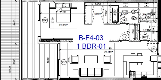 Gateway Porto Al Zorah 1 bed floor plan, 1,187 sqft