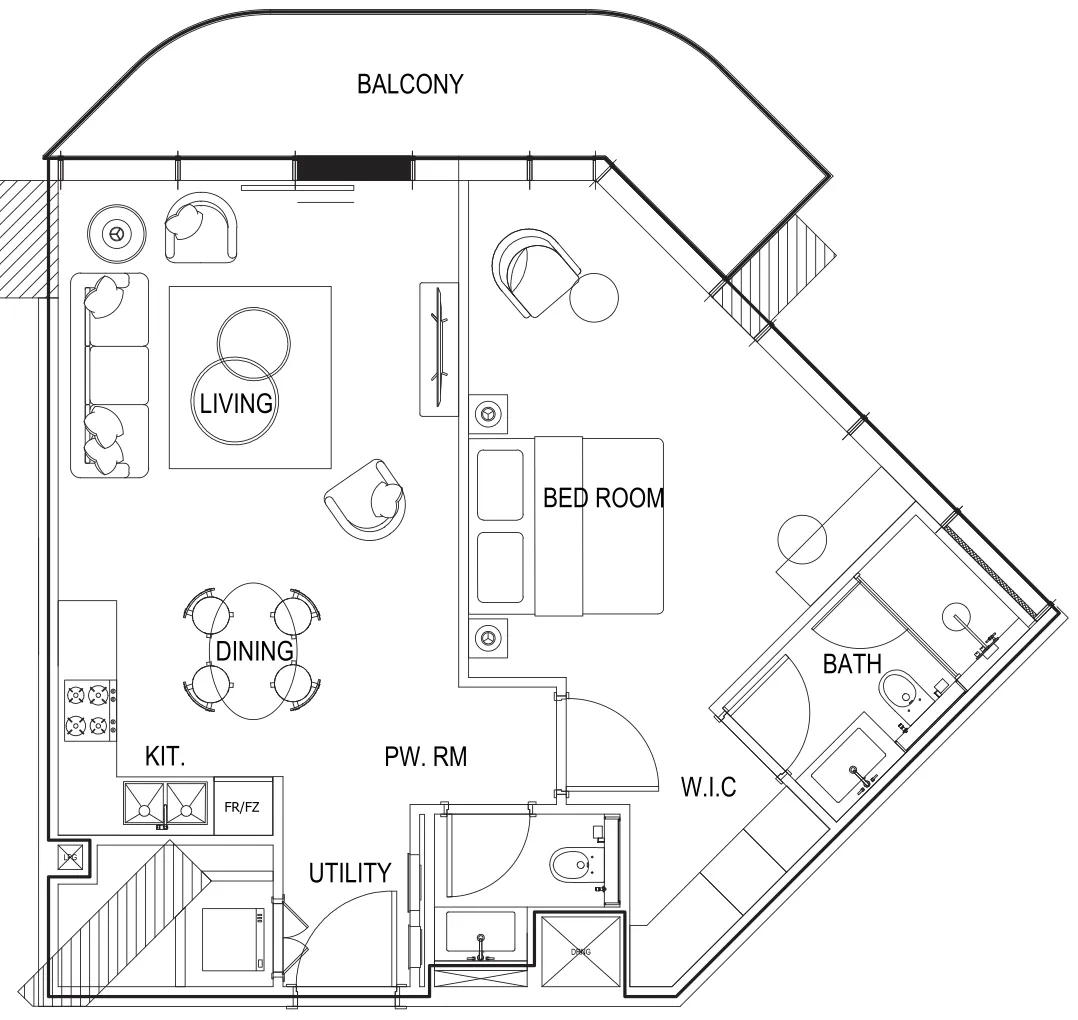 Parkway by Prestige One 1 bed floor plan, 859 sqft