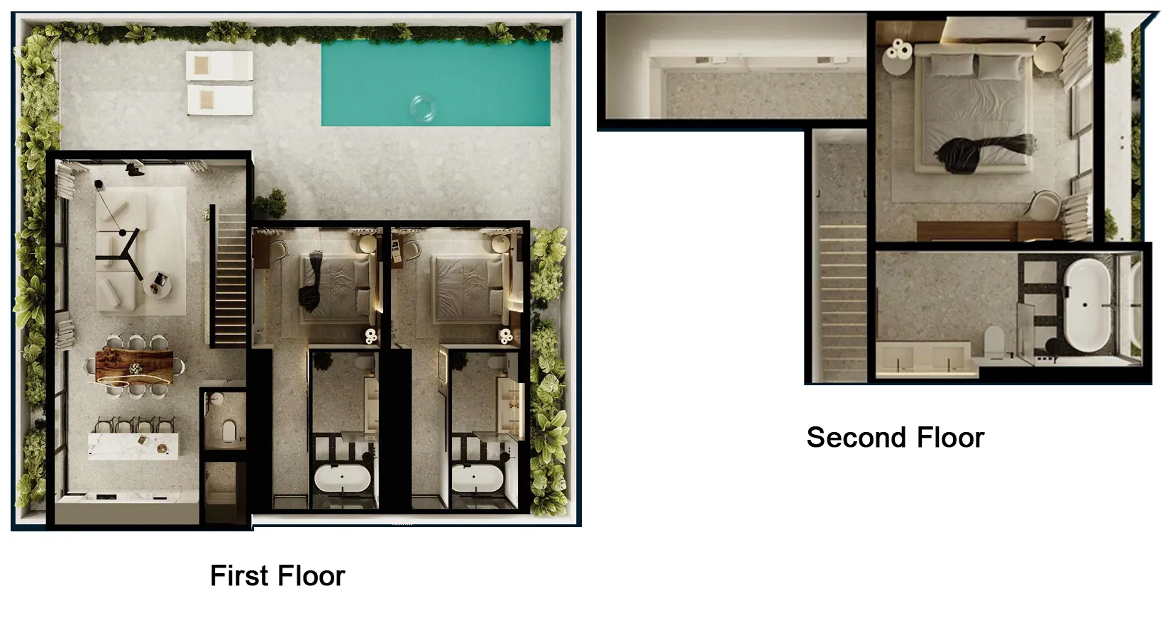 Manta Livin 4 bed floor plan, 2,025 sqft
