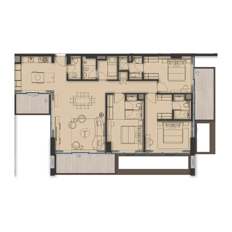 Sea Cliff by Imtiaz 3 bed floor plan, 1,861 sqft