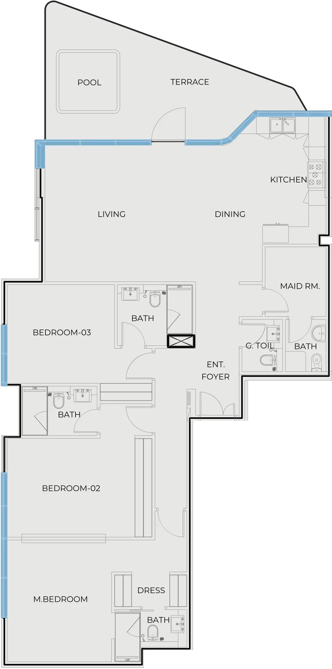 Coastal Haven 3 bed floor plan, 1,926 sqft