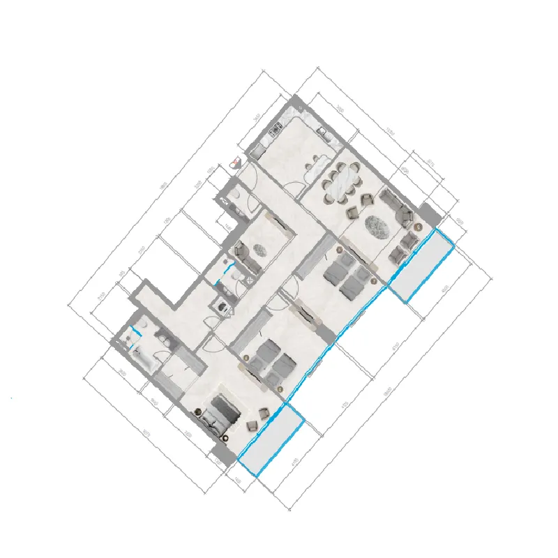 Orchid Towers Phase 1 3 bed floor plan, 1,812 sqft