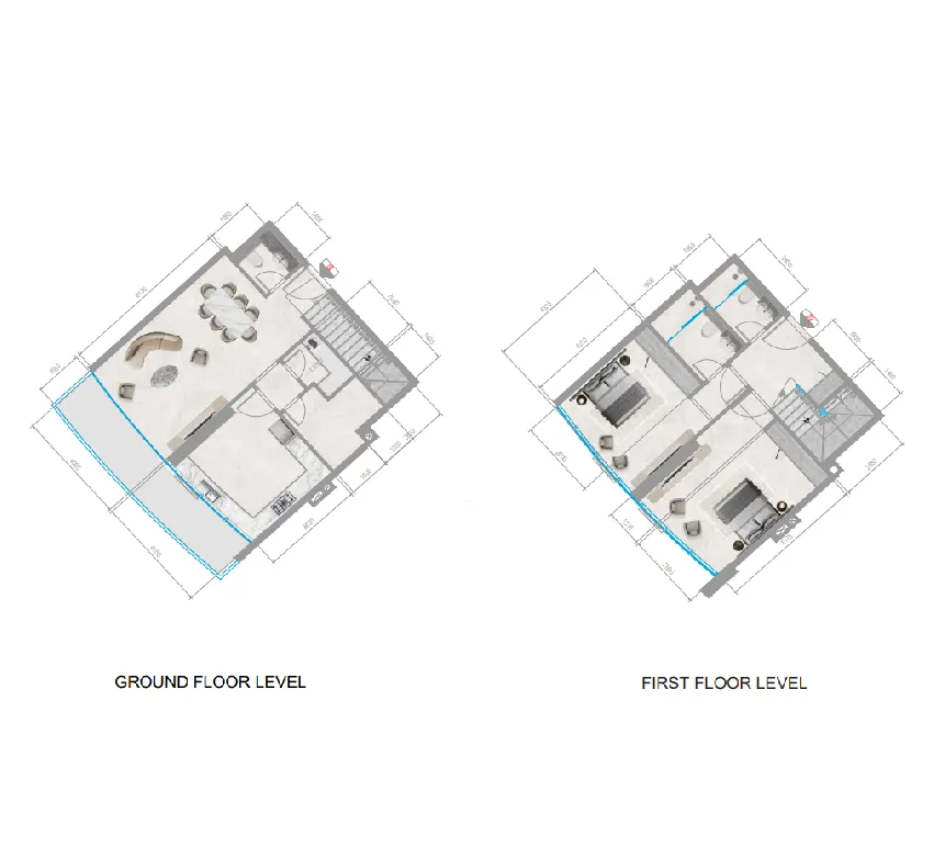 Orchid Towers Phase 1 2 bed floor plan, 1,575 sqft