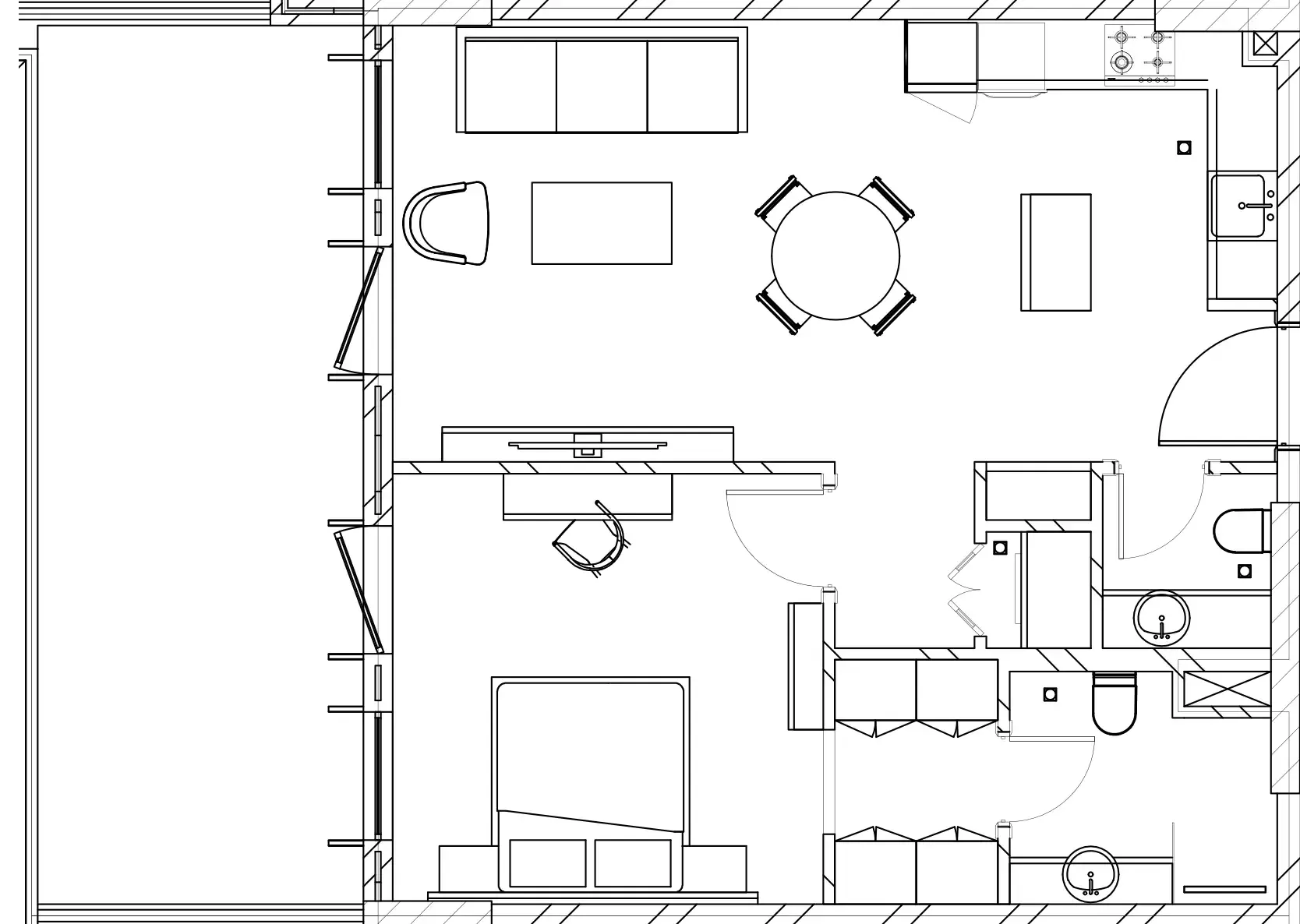 Berkeley Square 1 bed floor plan, 901 sqft