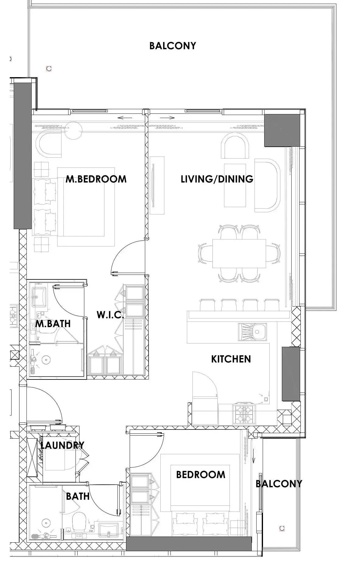 Golf Greens 2 bed floor plan, 1,344 sqft