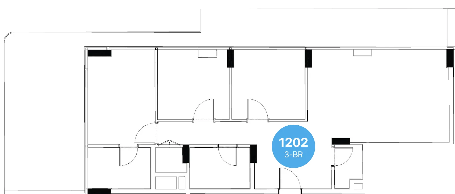 Edgewater Residences 1, 2 and 3 3 bed floor plan, 1,752 sqft