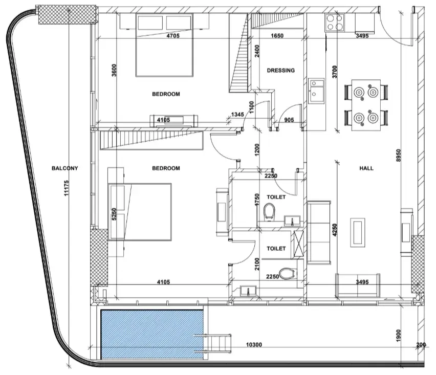Peace Lagoons 2 2 bed floor plan, 1,442 sqft