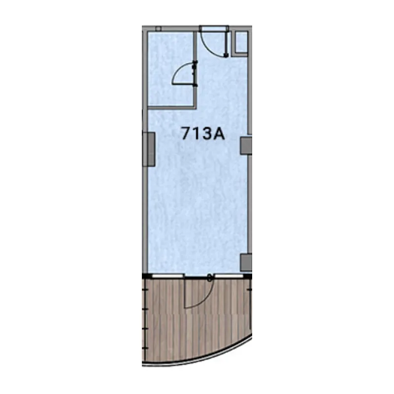 Aqua Arc Studio floor plan, 571 sqft