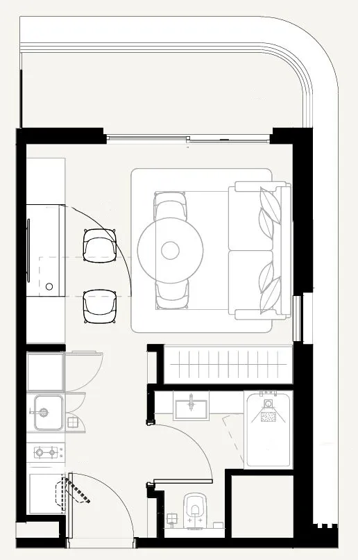 Azizi Sakandar Studio floor plan, 332 sqft